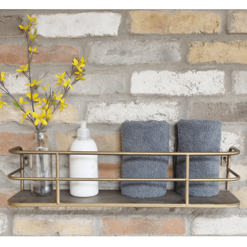 Brushed Bronze Shelf Unit