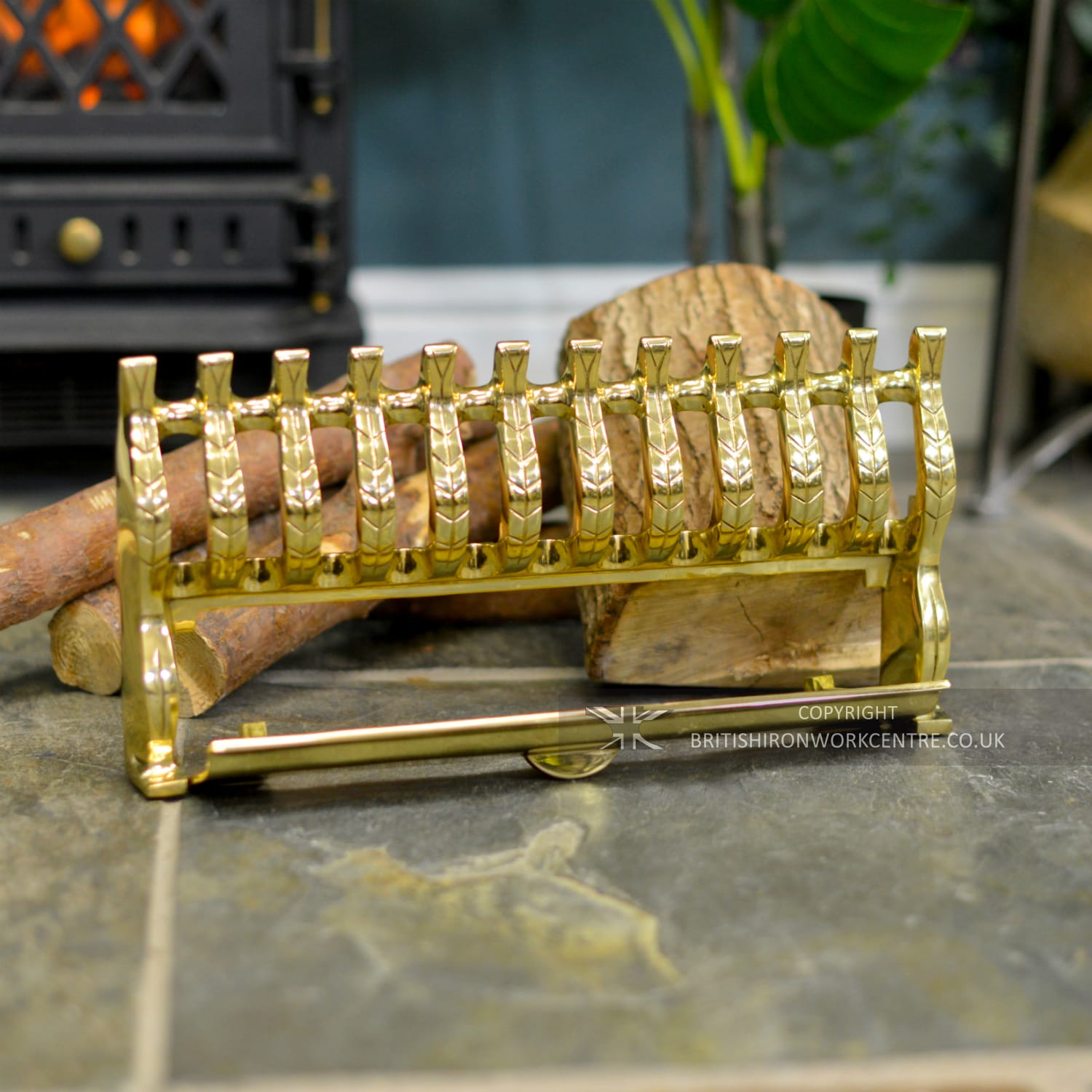 16" Polished Brass Traditional Fire Fret