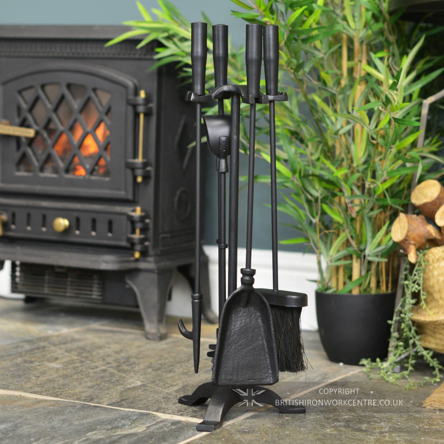 Black Iron Traditional Fireside Companion Set