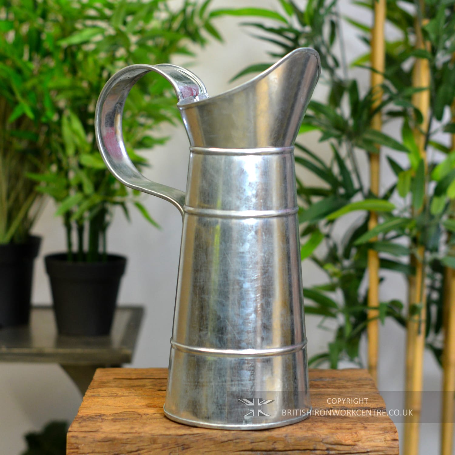 Medium Galvanised Steel Narrowboat Hand Painted Jug