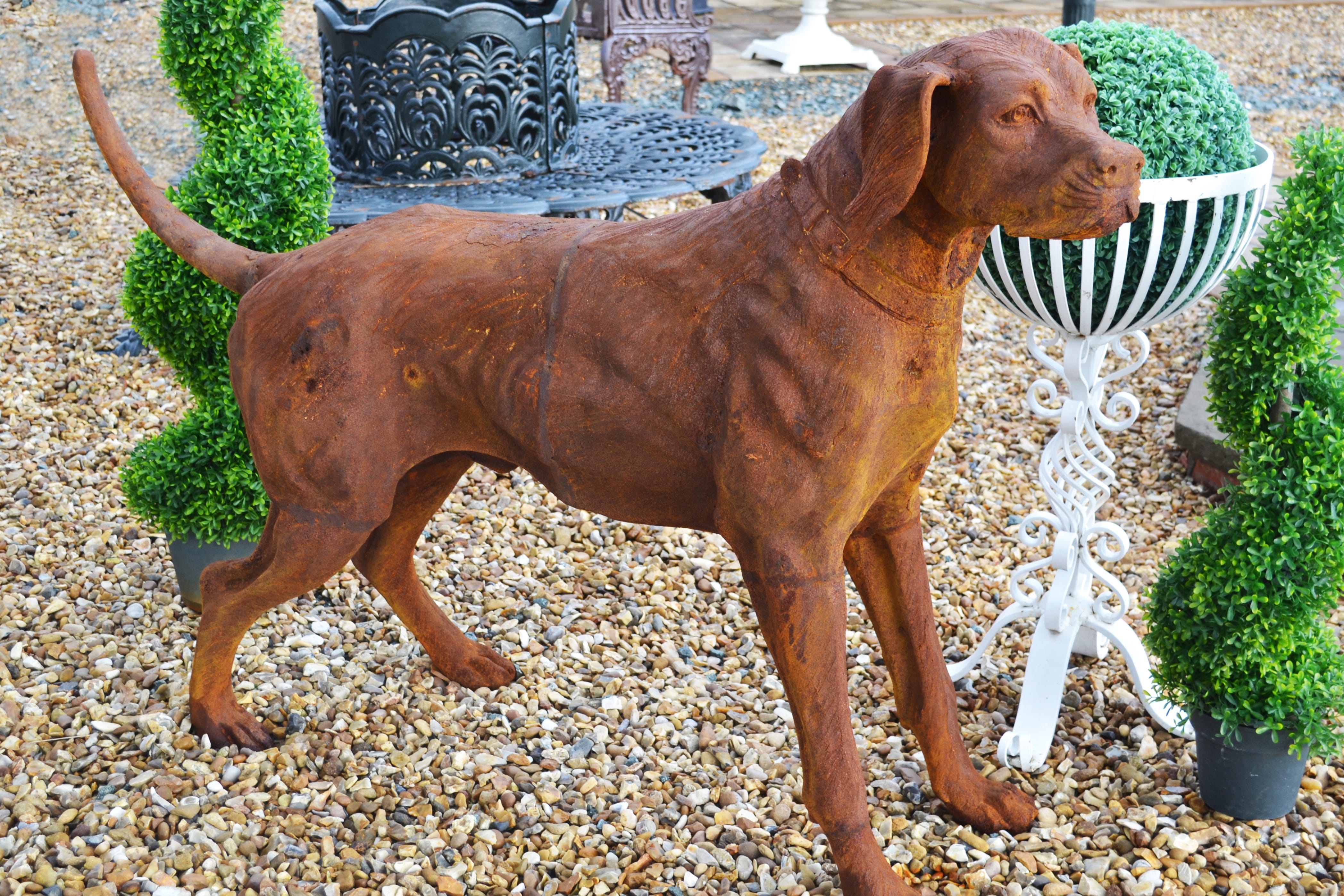 'Rover' Cast Iron Dog Sculpture
