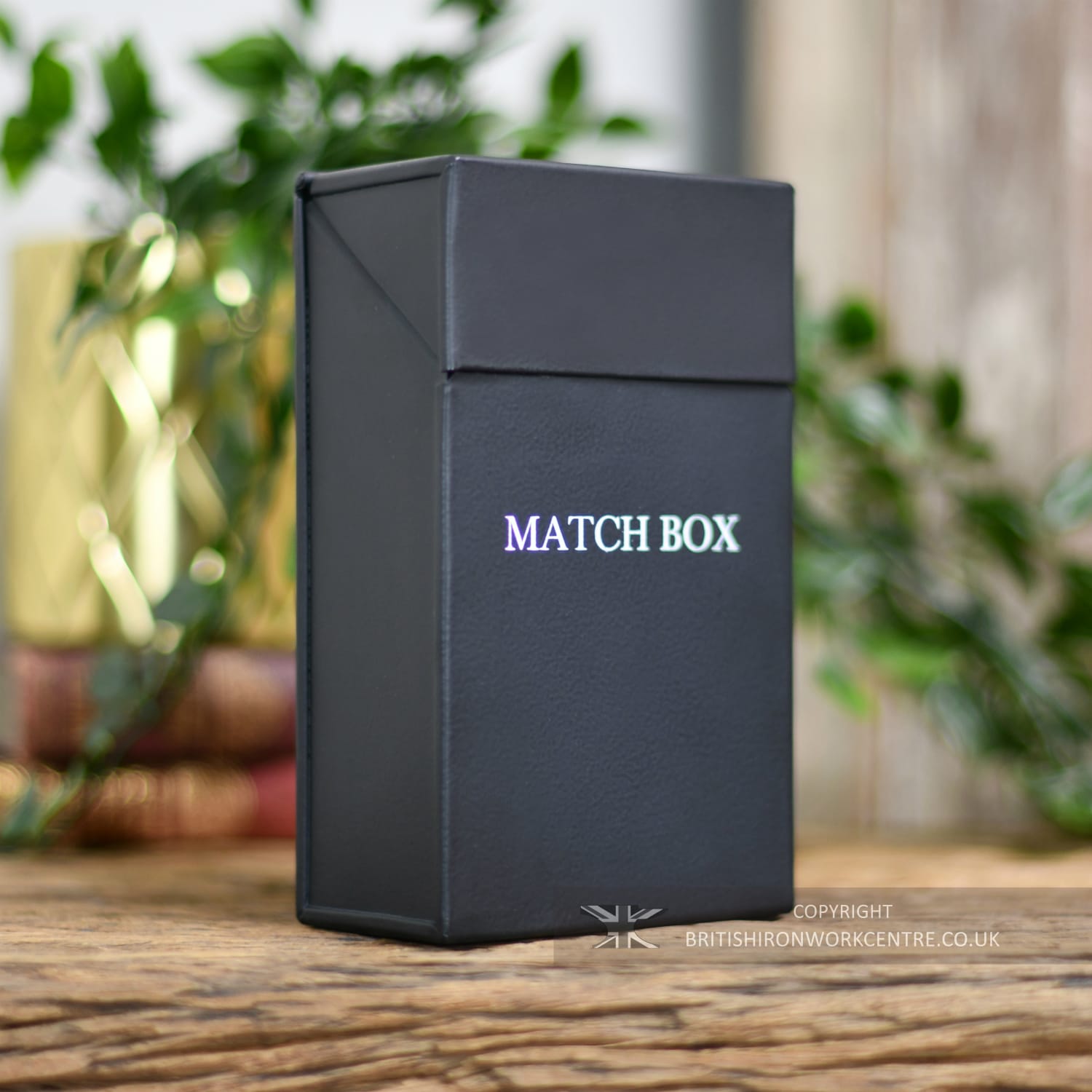 Black Finish Fireside Match Box