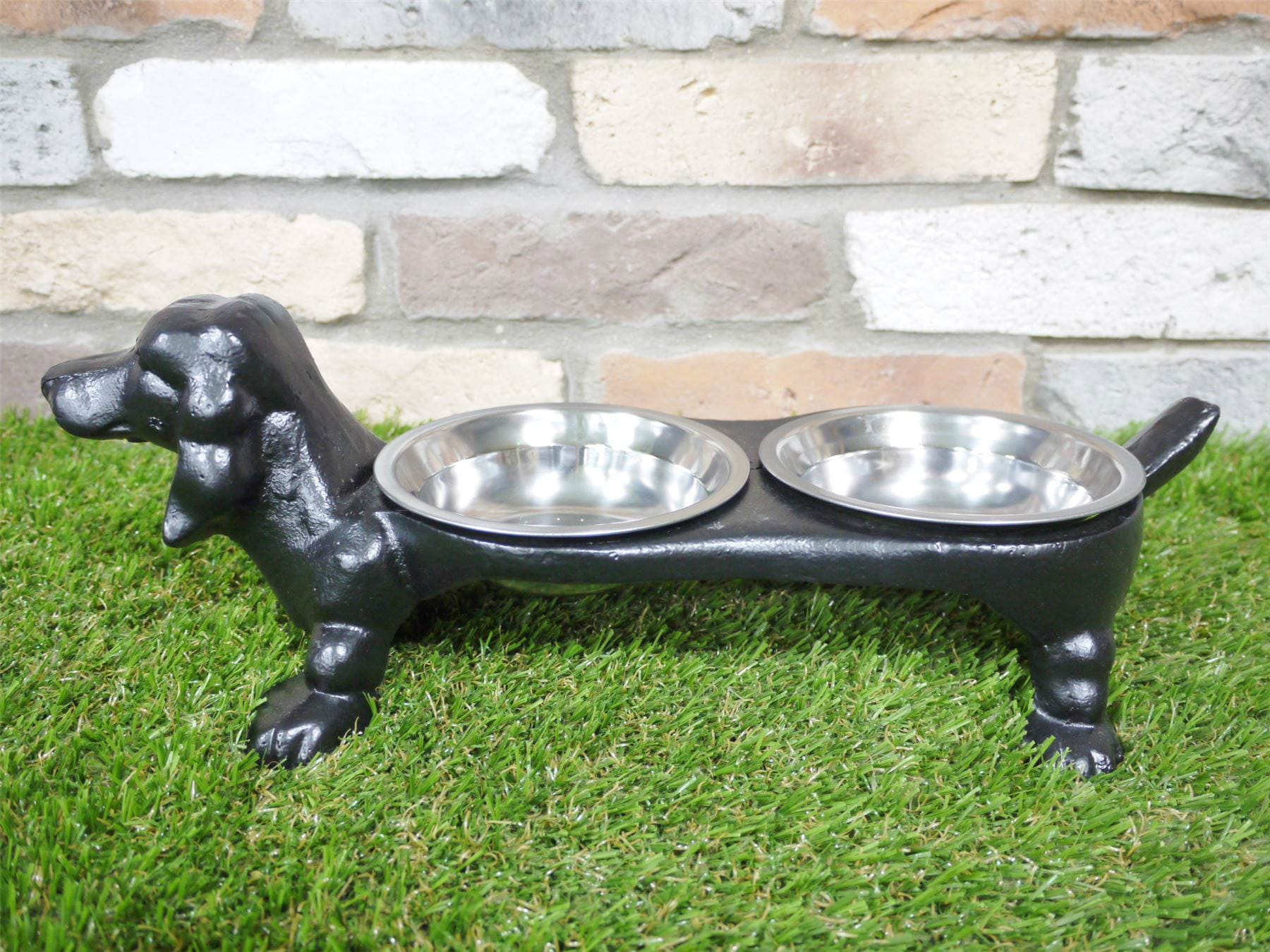 Dachshund Double Dog Dish Holder