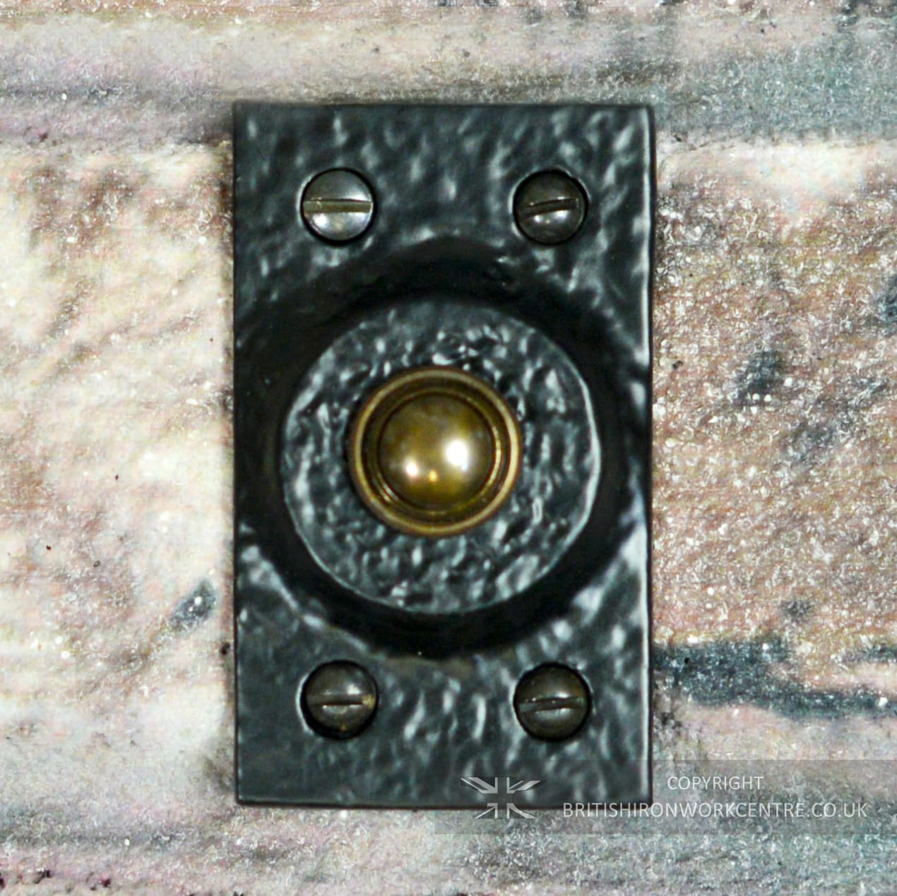 Rustic Black Iron Period Bell Push