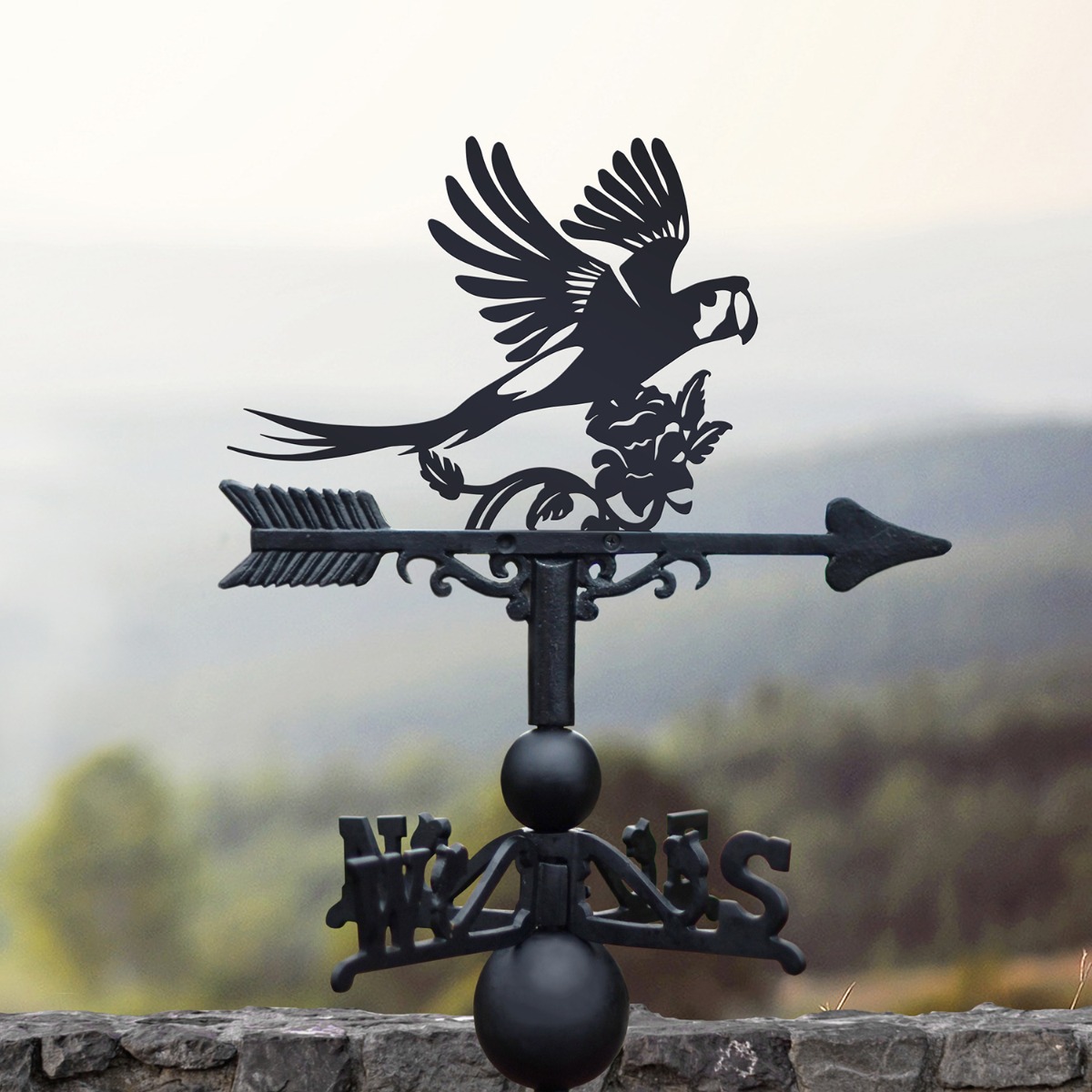 The Forge Macaw Iron Weathervane