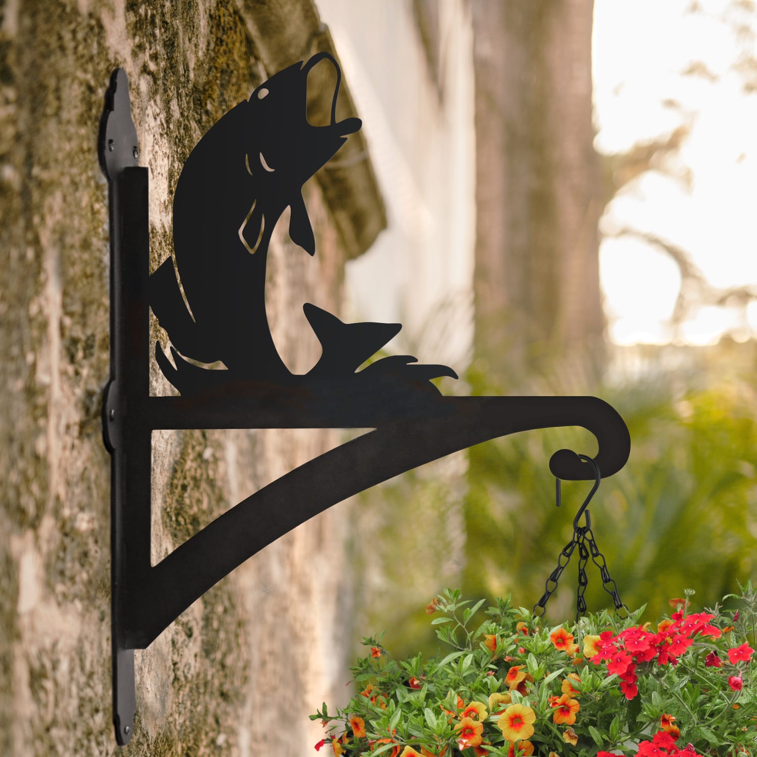 Steel Fish Hanging Basket Bracket
