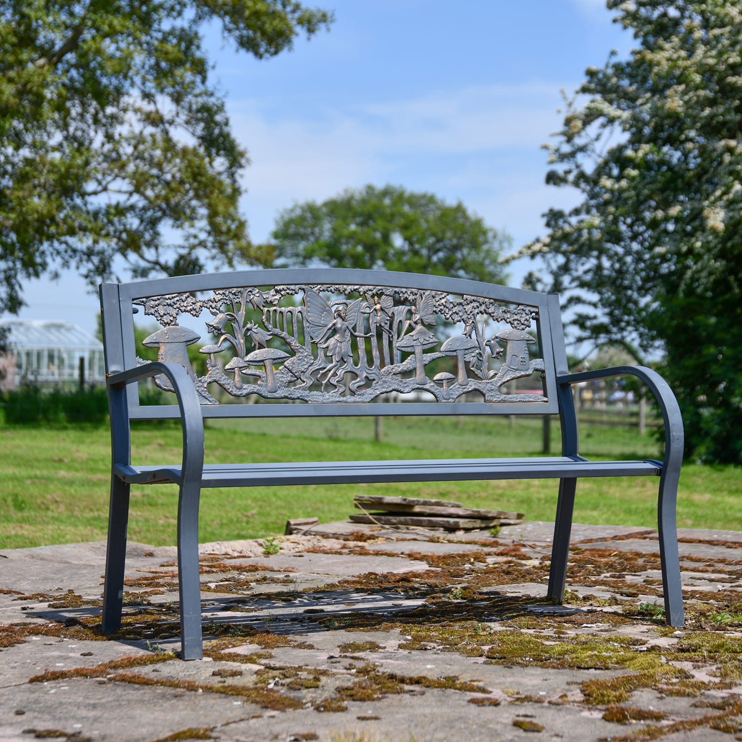 Cast Iron & Steel 'Flower Fairies' Garden Bench