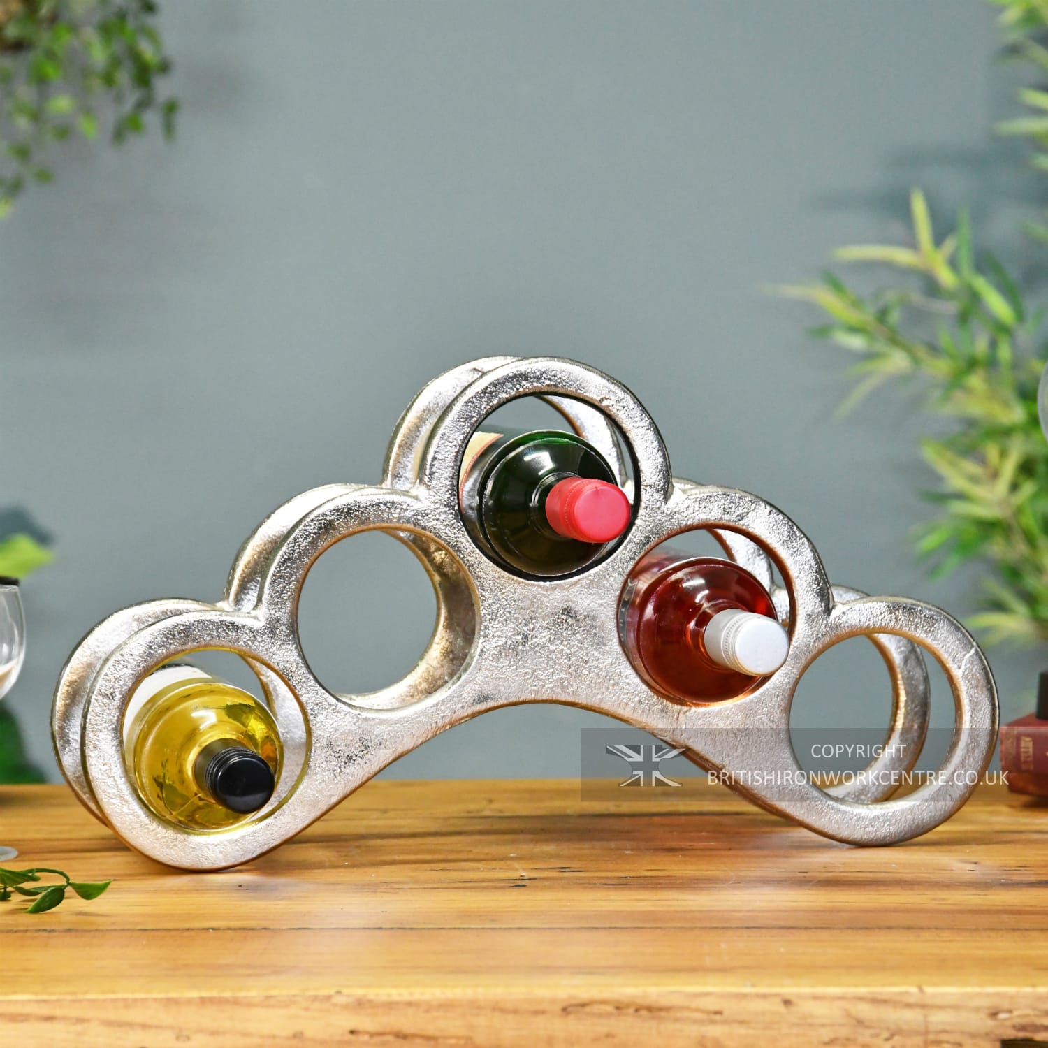 Antique Nickel 'The Arch' Wine Rack