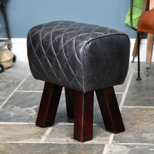 Handerwood Leather Pommel Stool