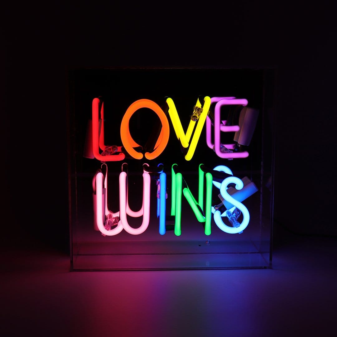 Acrylic Box Neon - Love Wins