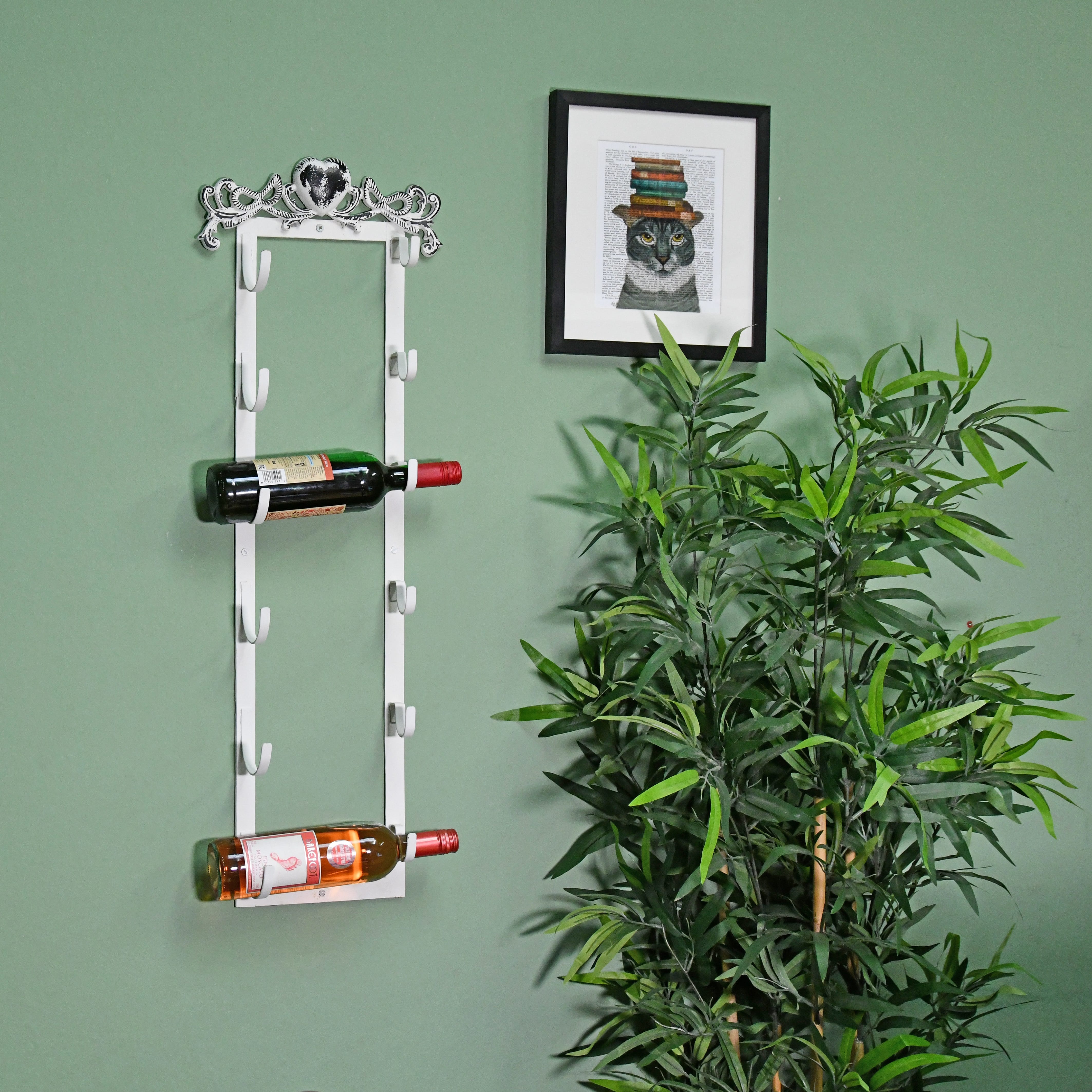 'Ashberry' Wall Mountable Heart Wine Rack