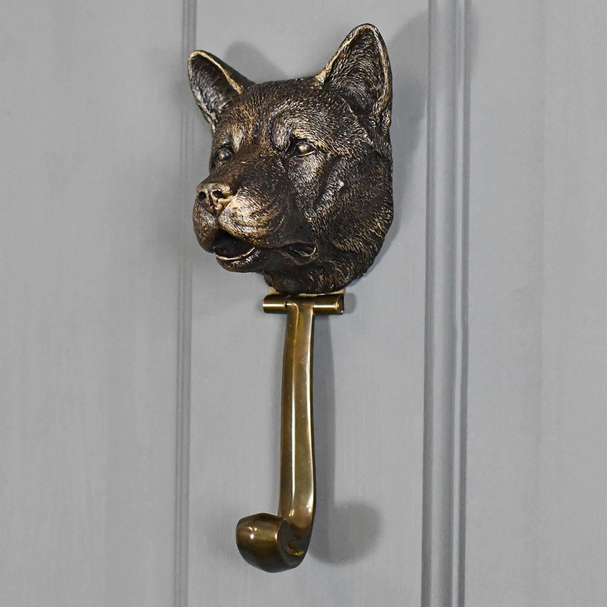 Akita Dog Door Knocker