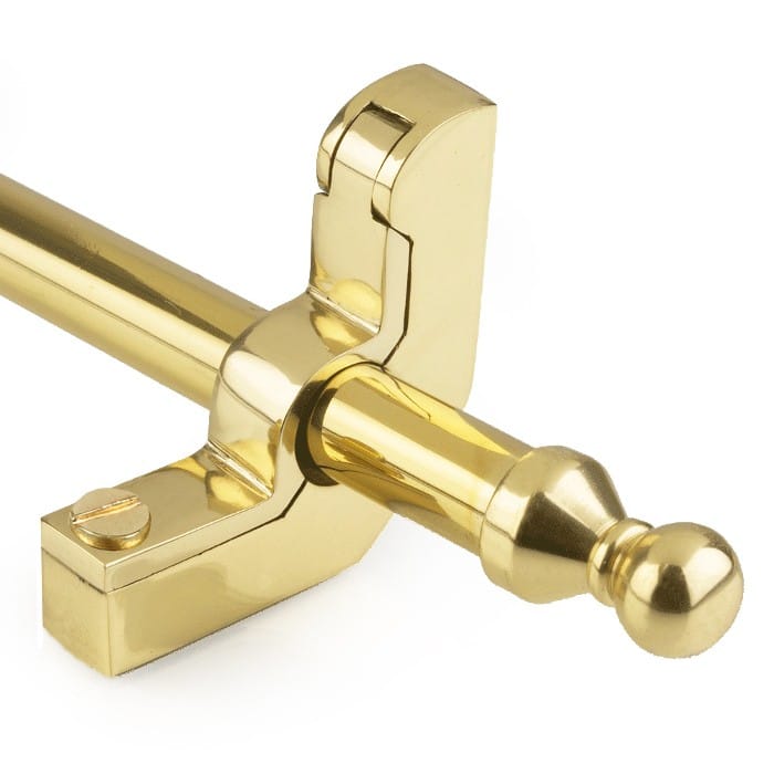 Polished Brass Stair Rods Ball Finial - 9mm
