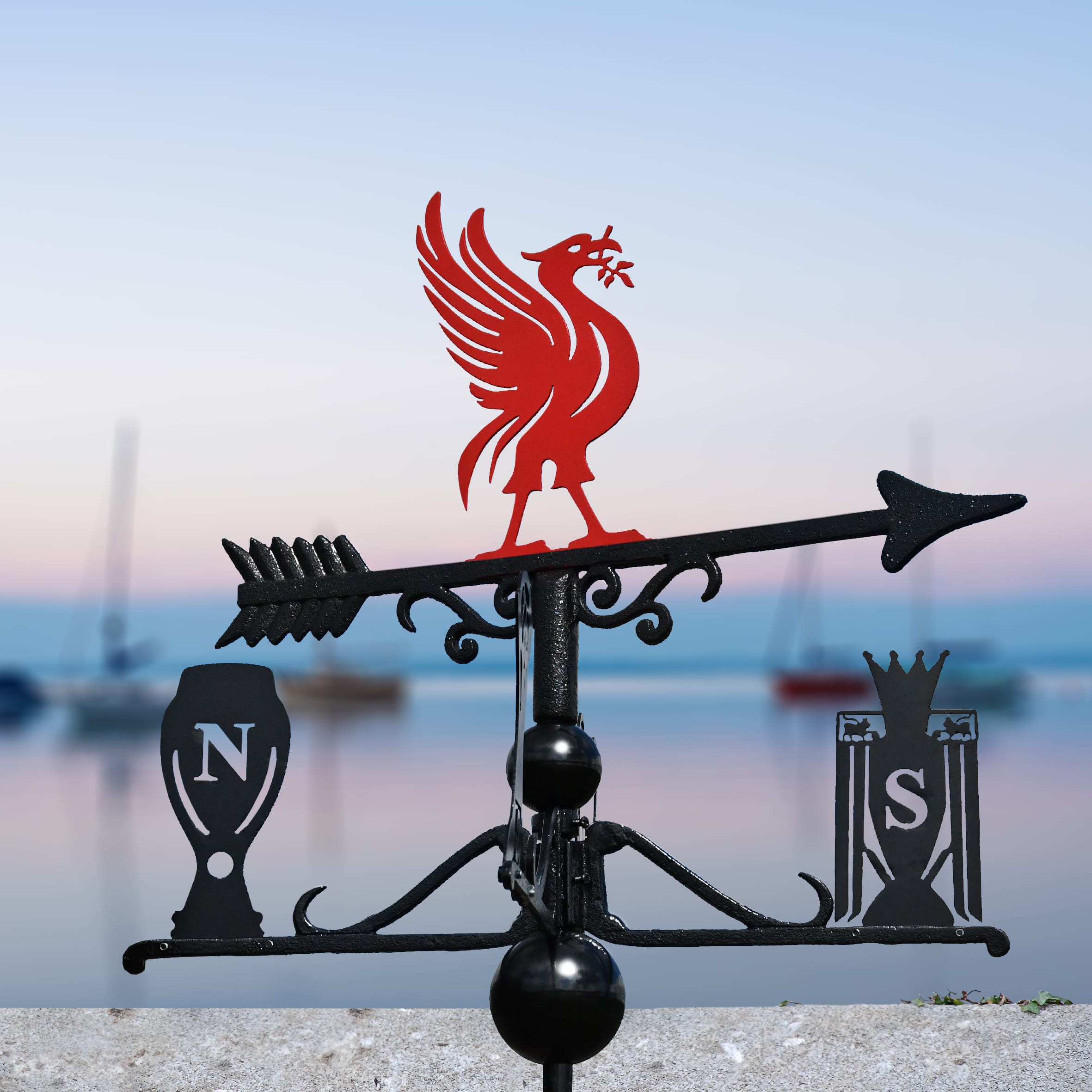 Liverpool FC Quad Trophy Weathervane