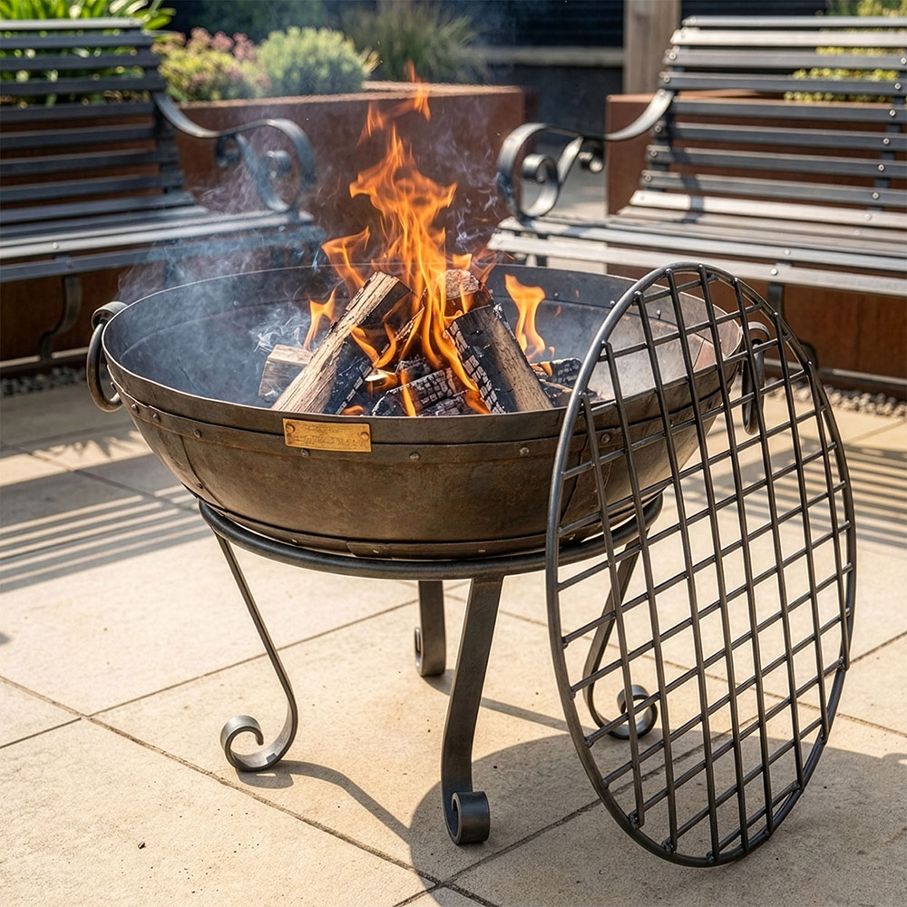 Iron Kadai Fire Bowl & Grill - 60cm