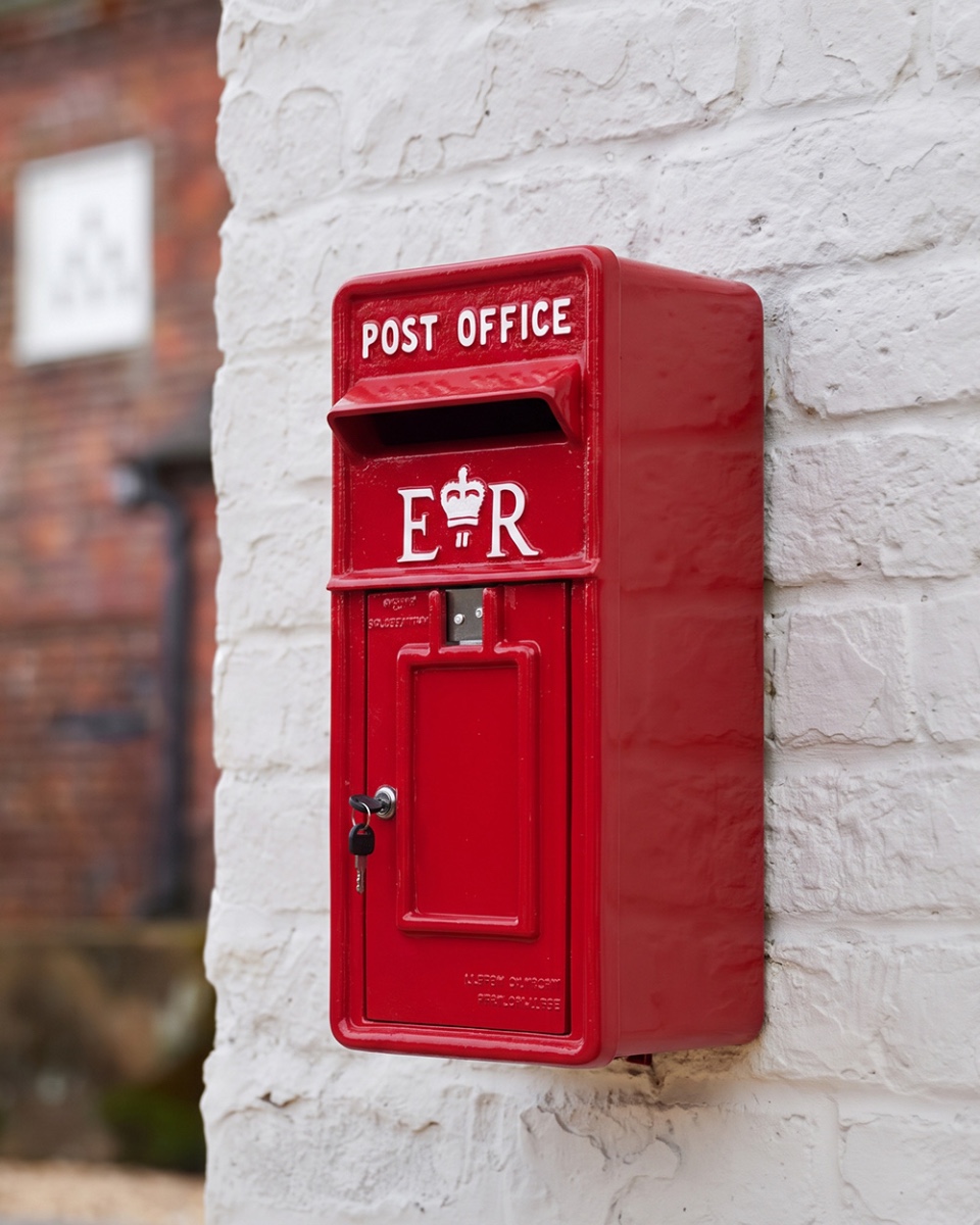 "Original Reproduction" Red Elizabeth Regina Slim Post Box - Personalised