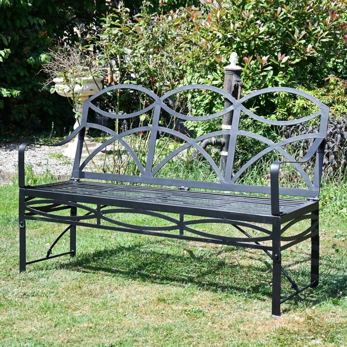 "The Dudley" Wrought Iron Garden Ben…