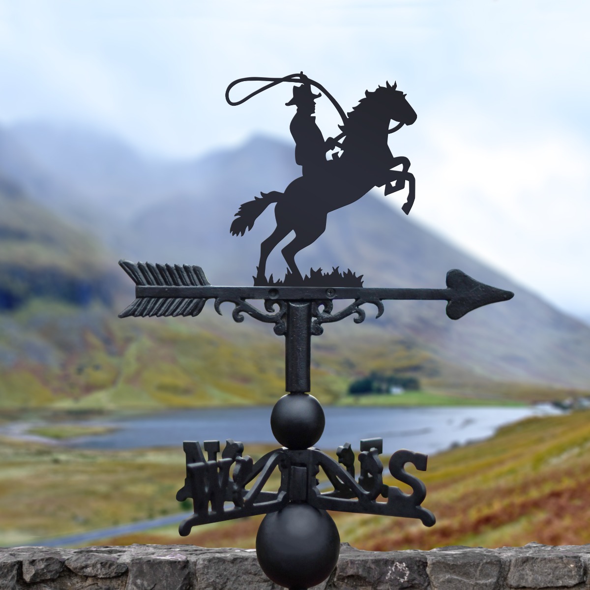 Cowboy on Horse Weathervane