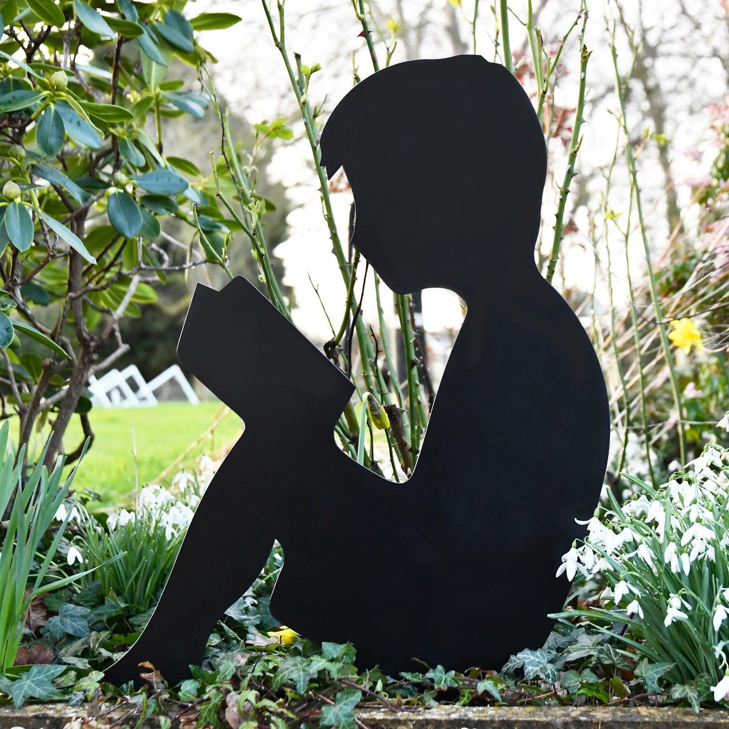 Boy Reading Silhouette