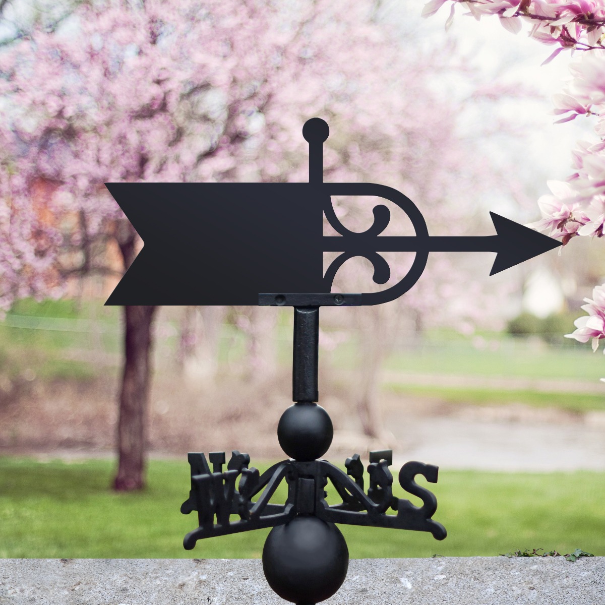 Cast Iron & Steel Modern Flag Weathervane