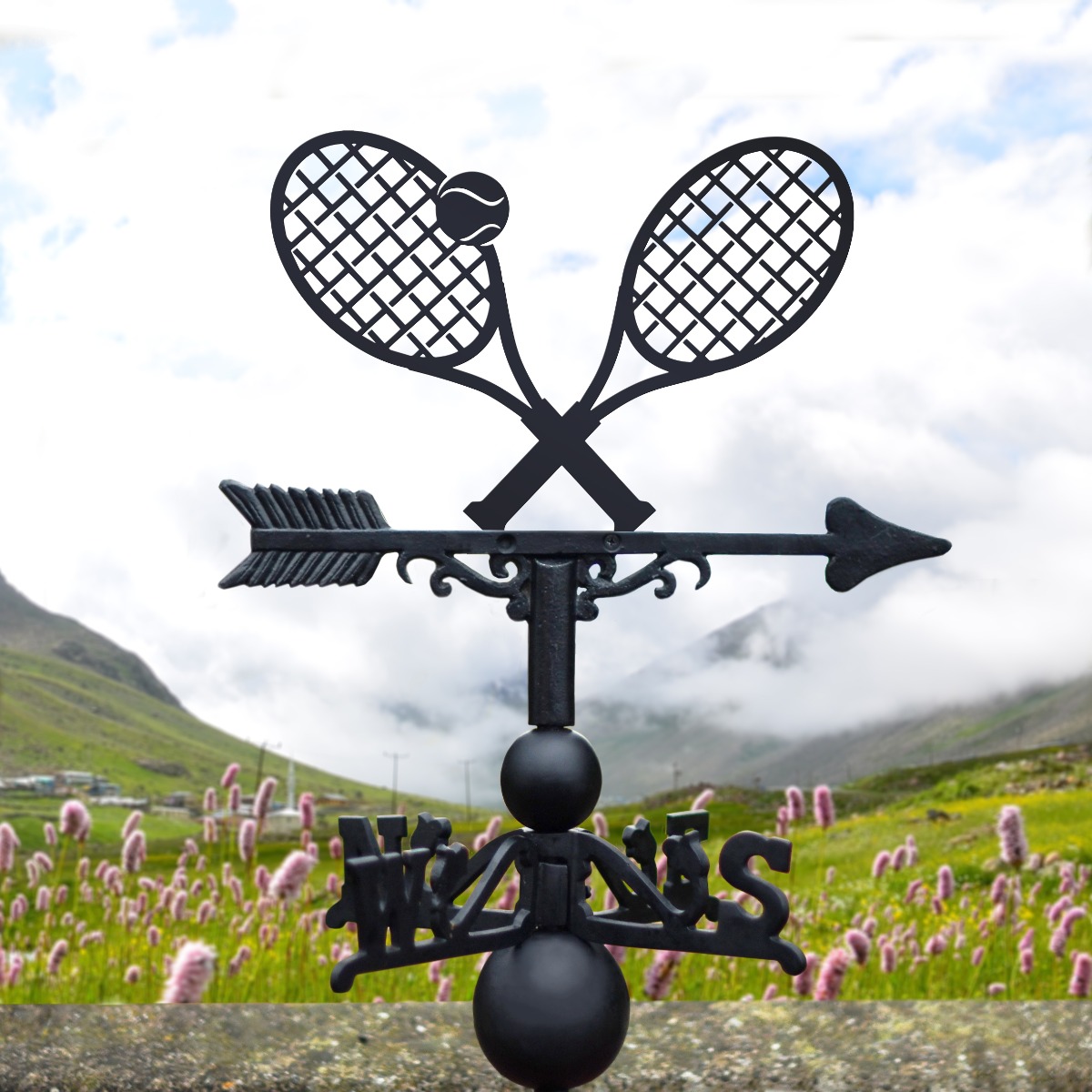 Tennis Rackets Weathervane