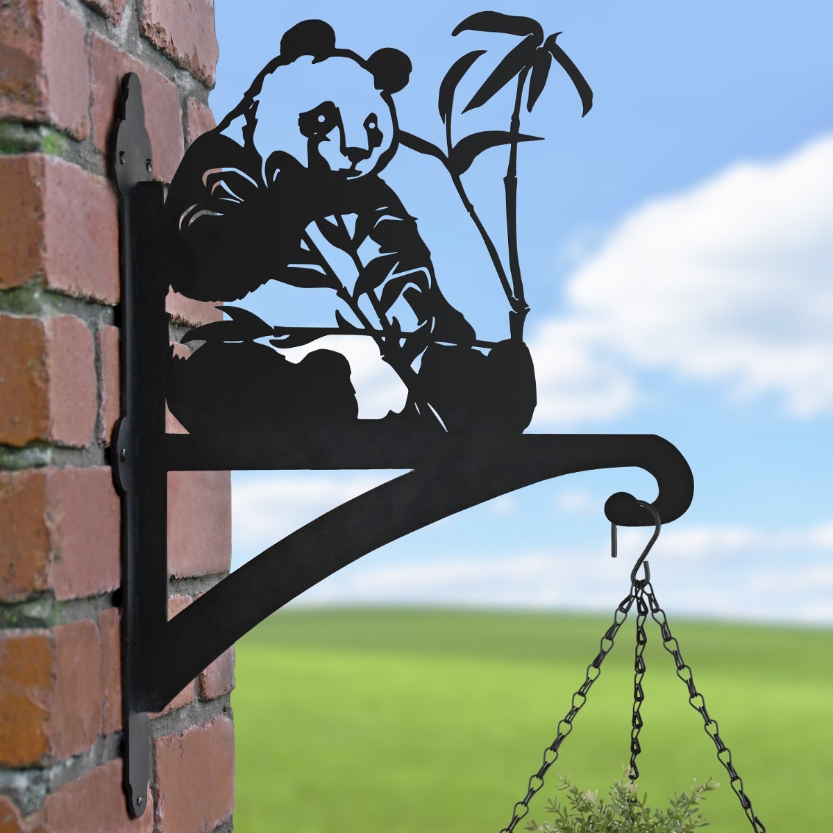 Panda Iron Hanging Basket Bracket