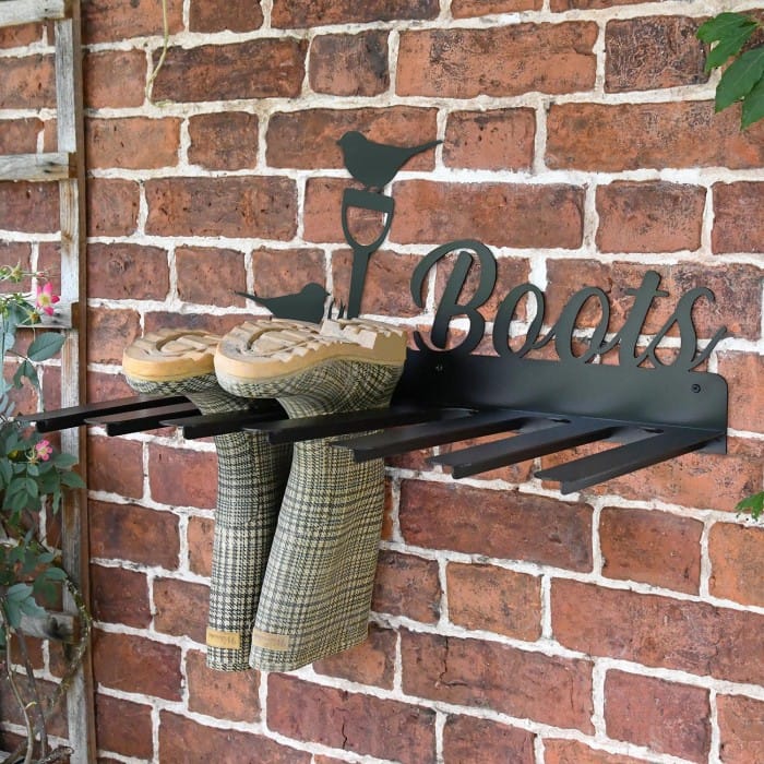 Wall Mounted Robin Iron Boot Holder