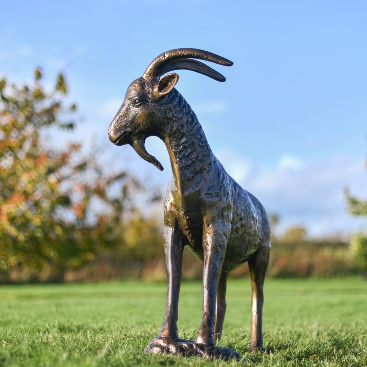 Antique Bronze 'Billy' Goat Sculpture