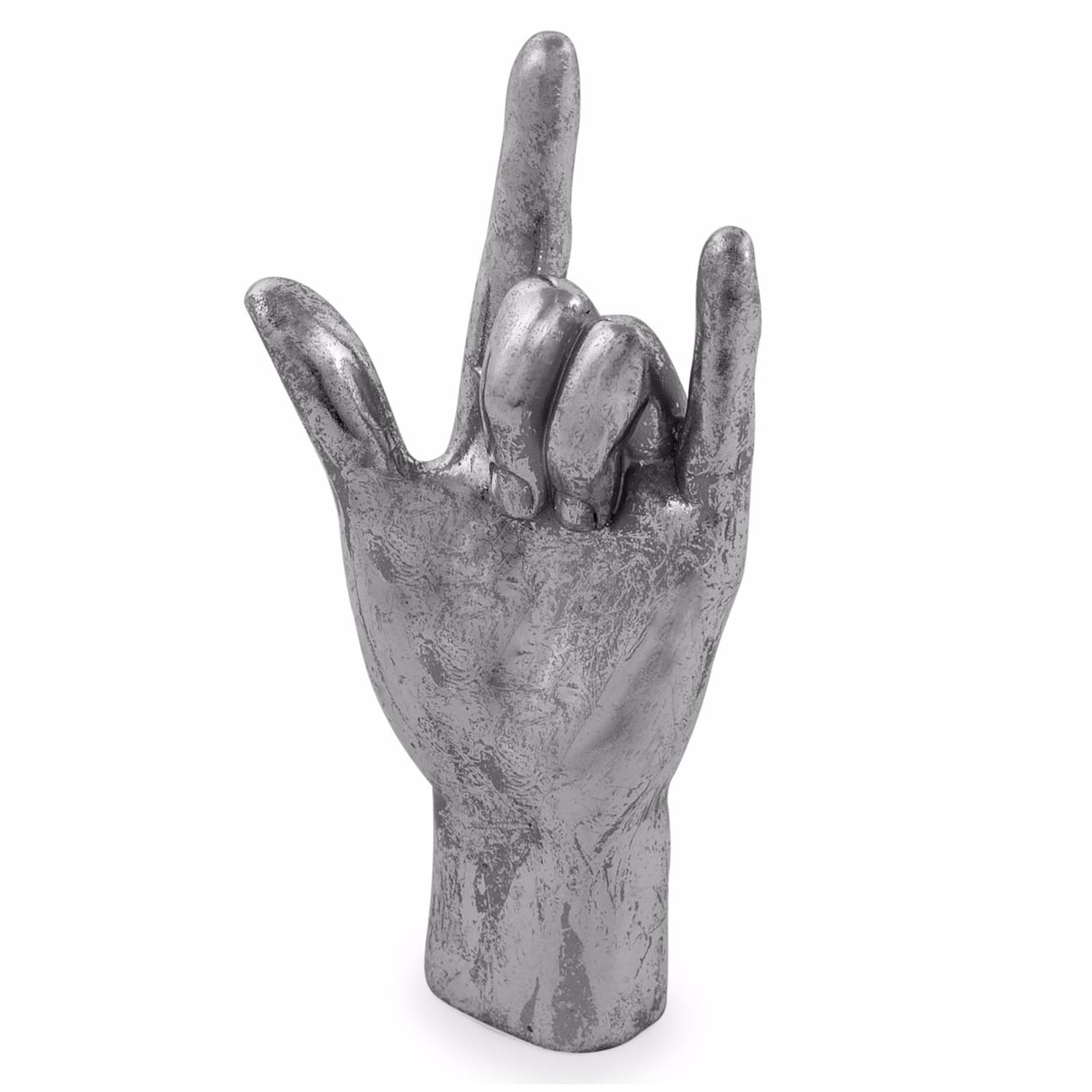 "Rock On" Silver Hand Sign Ornament