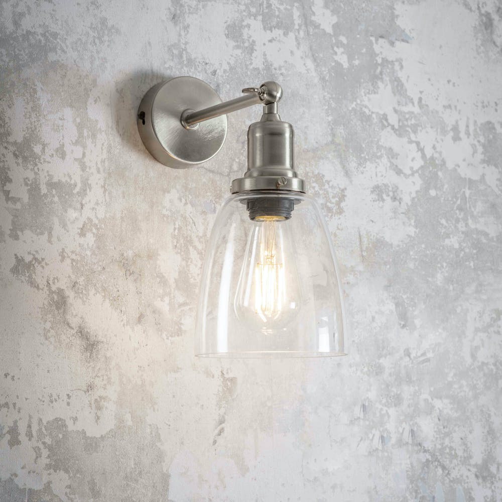 Satin Nickel Adjustable Wall Light