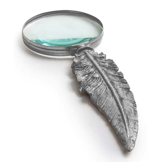Silver Feather Magnifying Glass