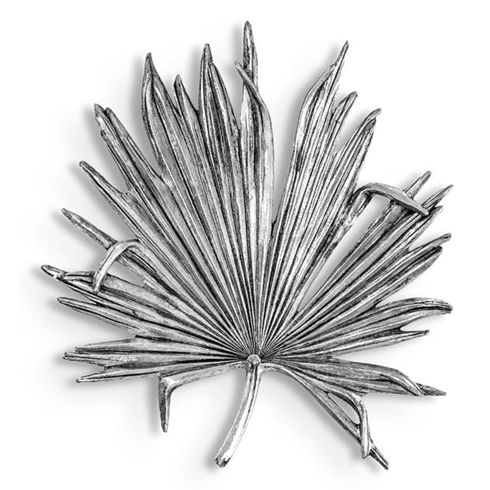 Silver Palm Leaf Wall Art - 70cm
