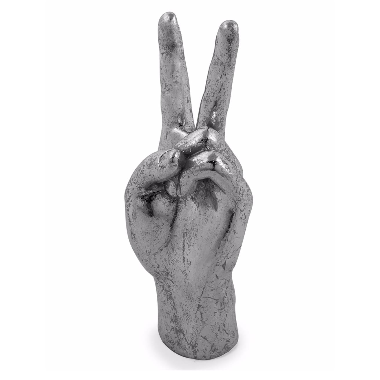 "Peace" Silver Hand Sign Ornament
