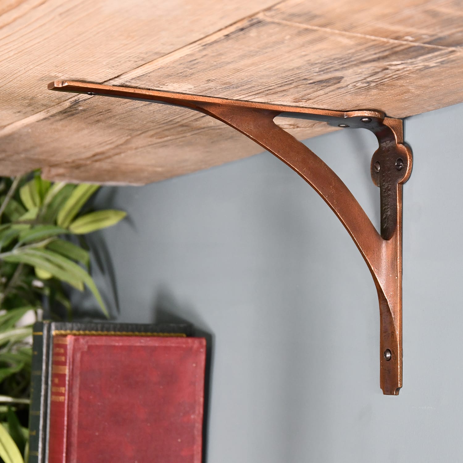 Antique Copper Stylish Architectural Shelf Bracket