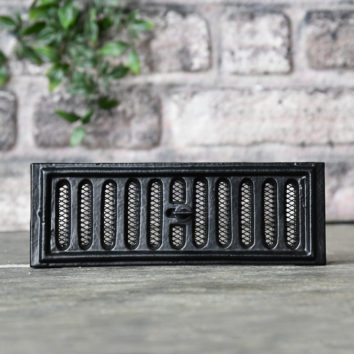 Black Cast Iron Adjustable Air Brick 9" x 3"