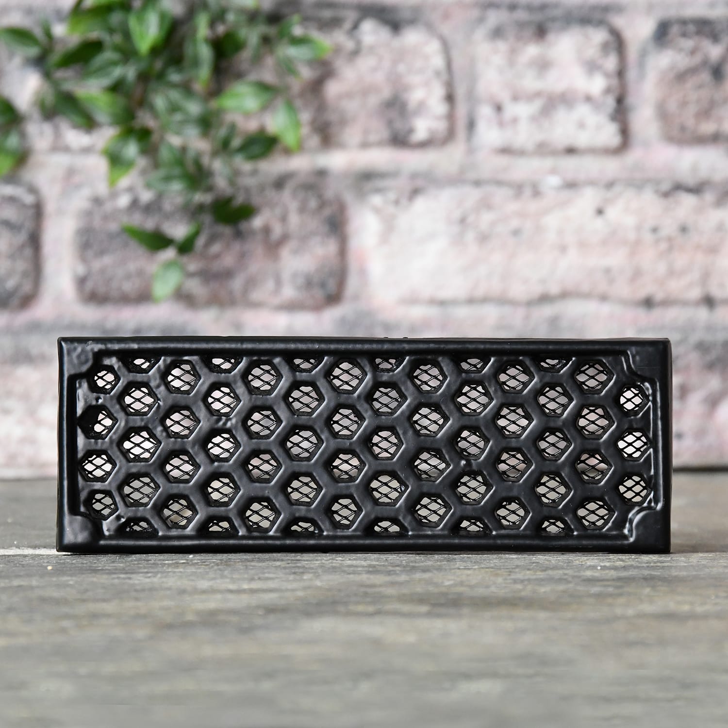 Black "Honeycomb" Cast Iron Air Brick 9" x 3"