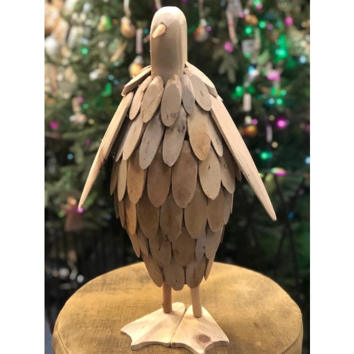Driftwood Penguin Sculpture