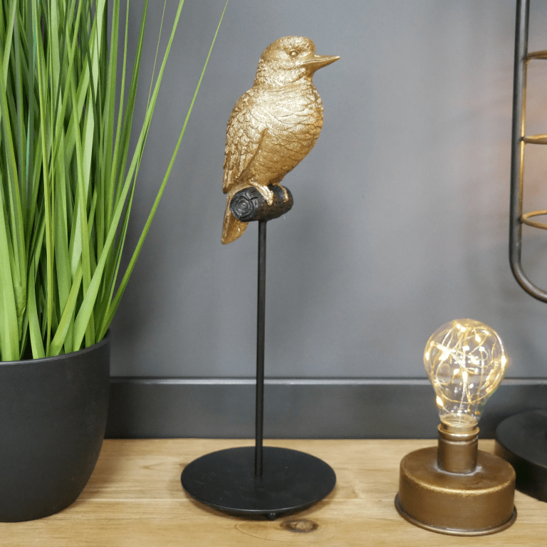 Gold Bird on Stand