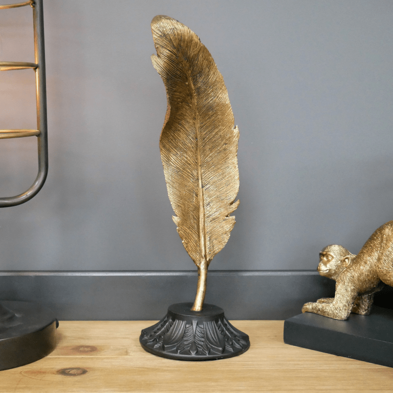 Gold Feather Ornament
