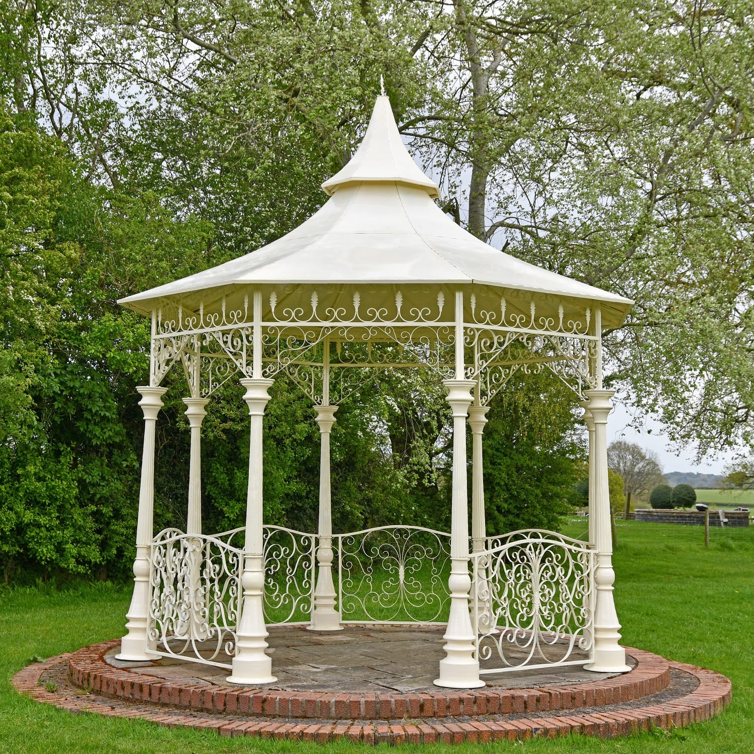 Deluxe Cream 'Lady Leticia's Dream Carousel' Bandstand Pavilion - 3.4m