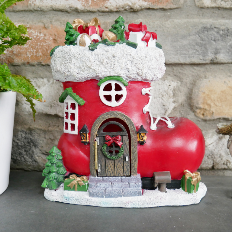 Painted Christmas Boot House