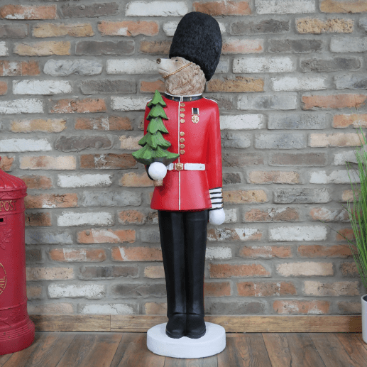 Painted Christmas Royal Bear Guard Ornament