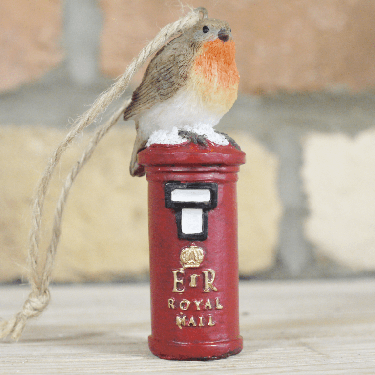 Robin on Postbox Christmas Tree Decoration