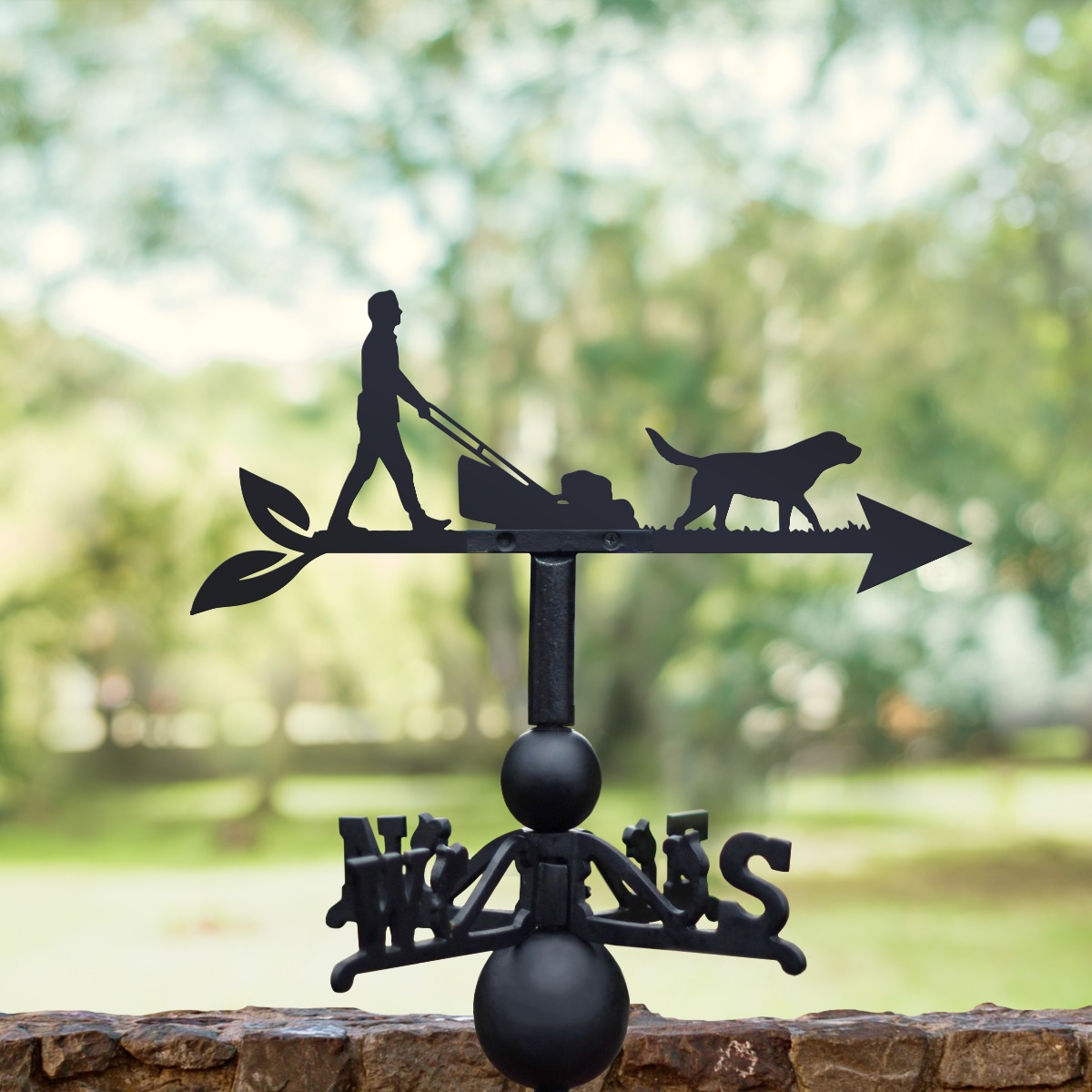Mowing The Lawn With Labrador Weathervane