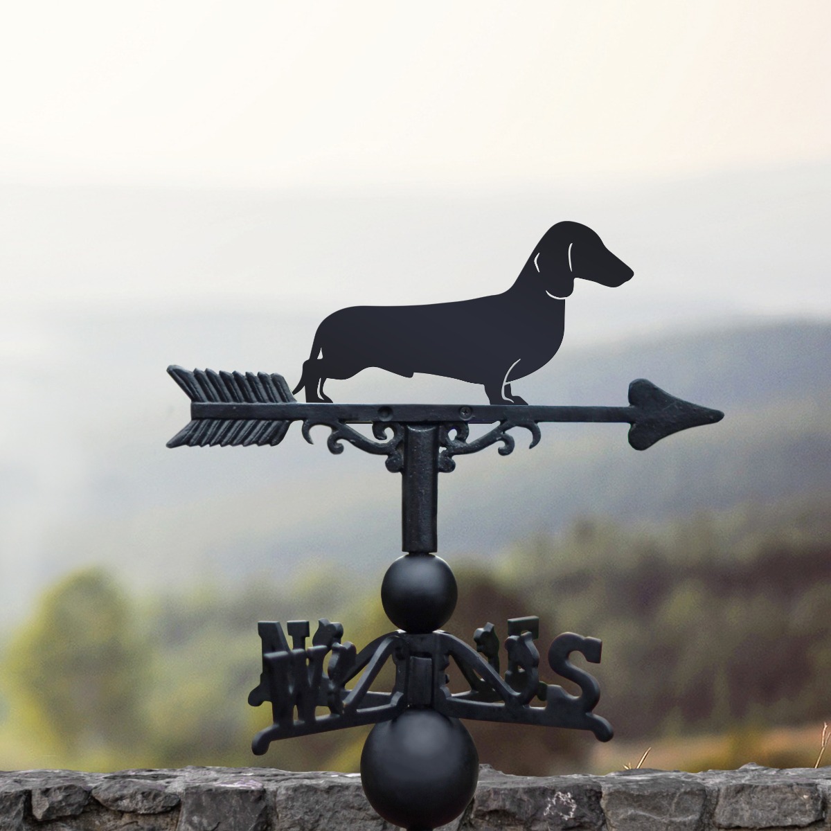 Cast Iron & Steel Dachshund Weathervane