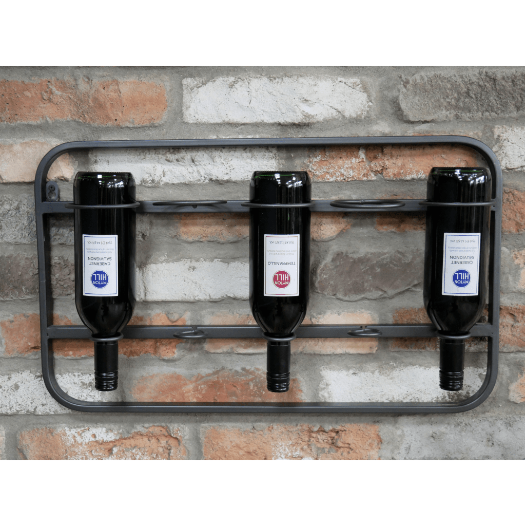 Wall Mounted Steel Wine Rack