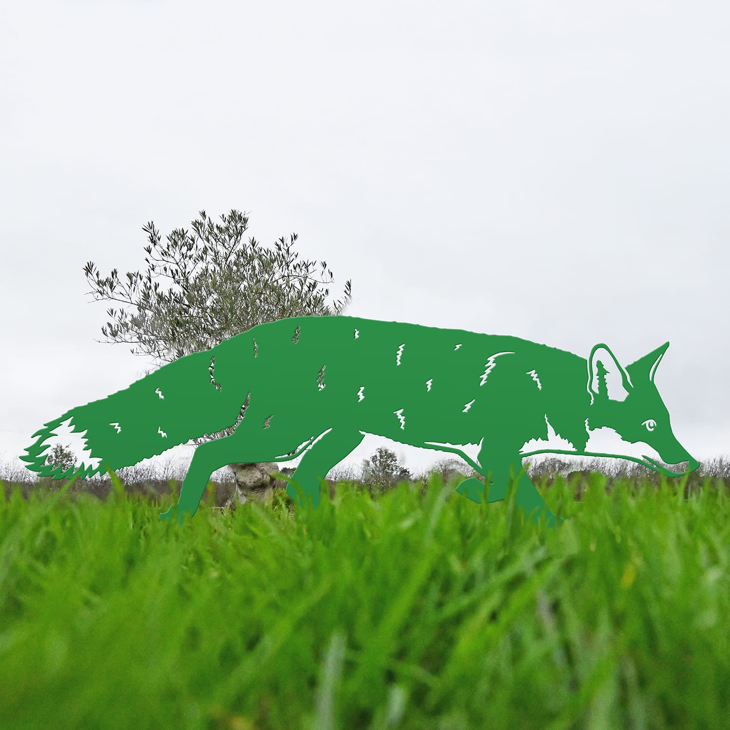 Green Iron Silhouette Fox