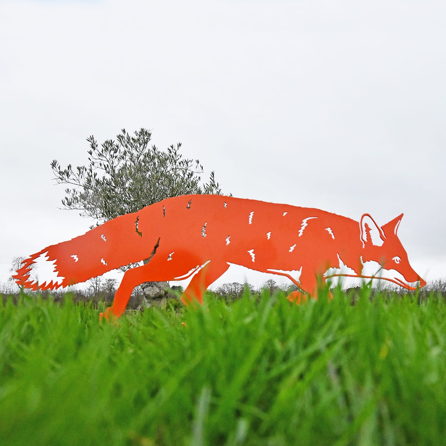 Orange Iron Silhouette Fox