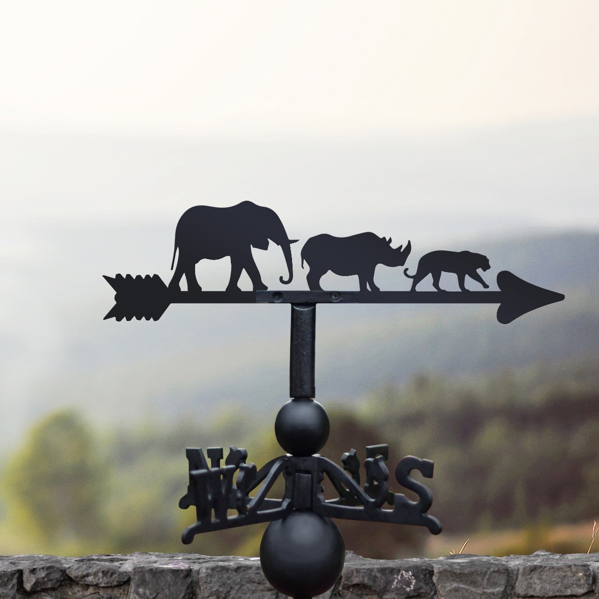 Safari Animals Iron Weathervane