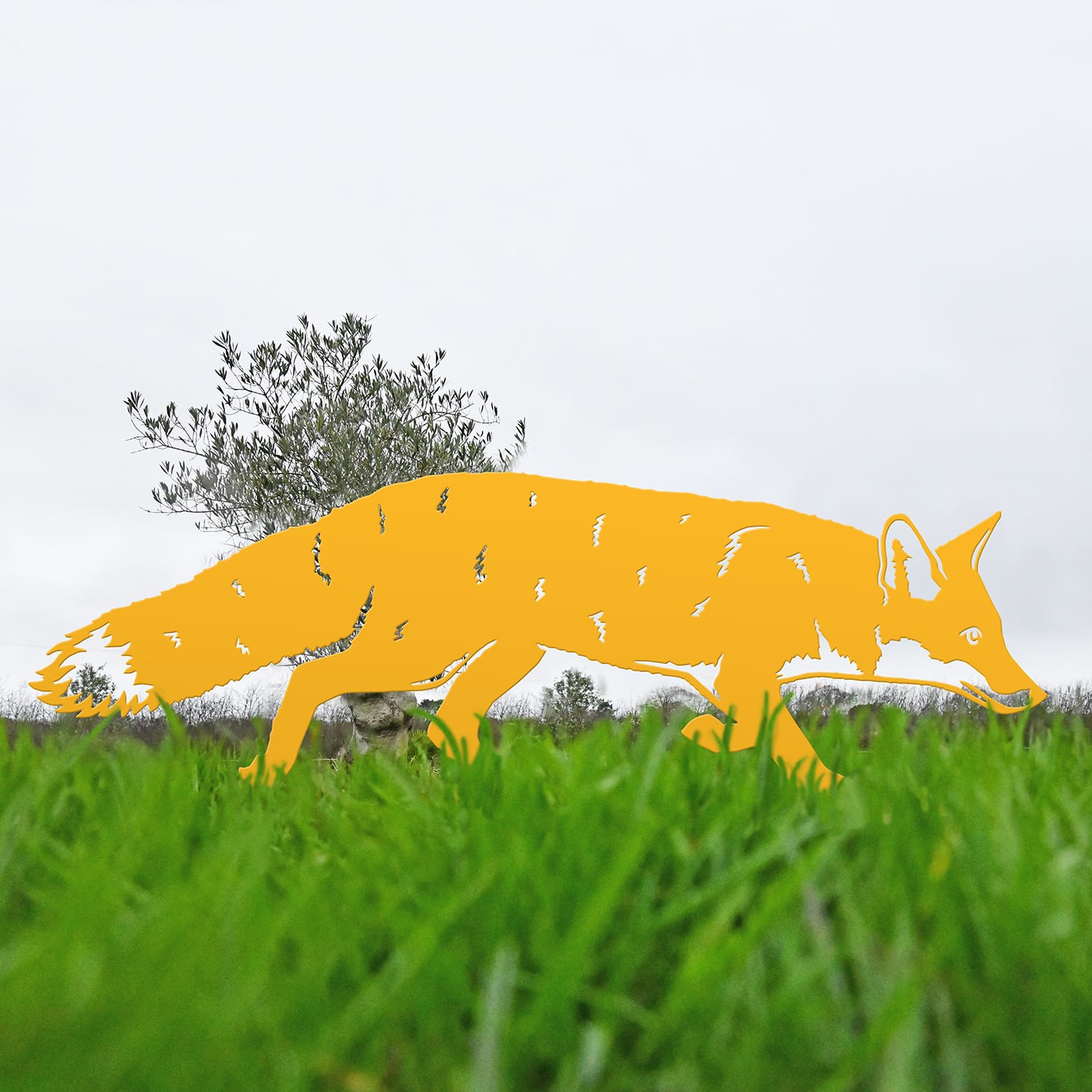 Yellow Iron Silhouette Fox